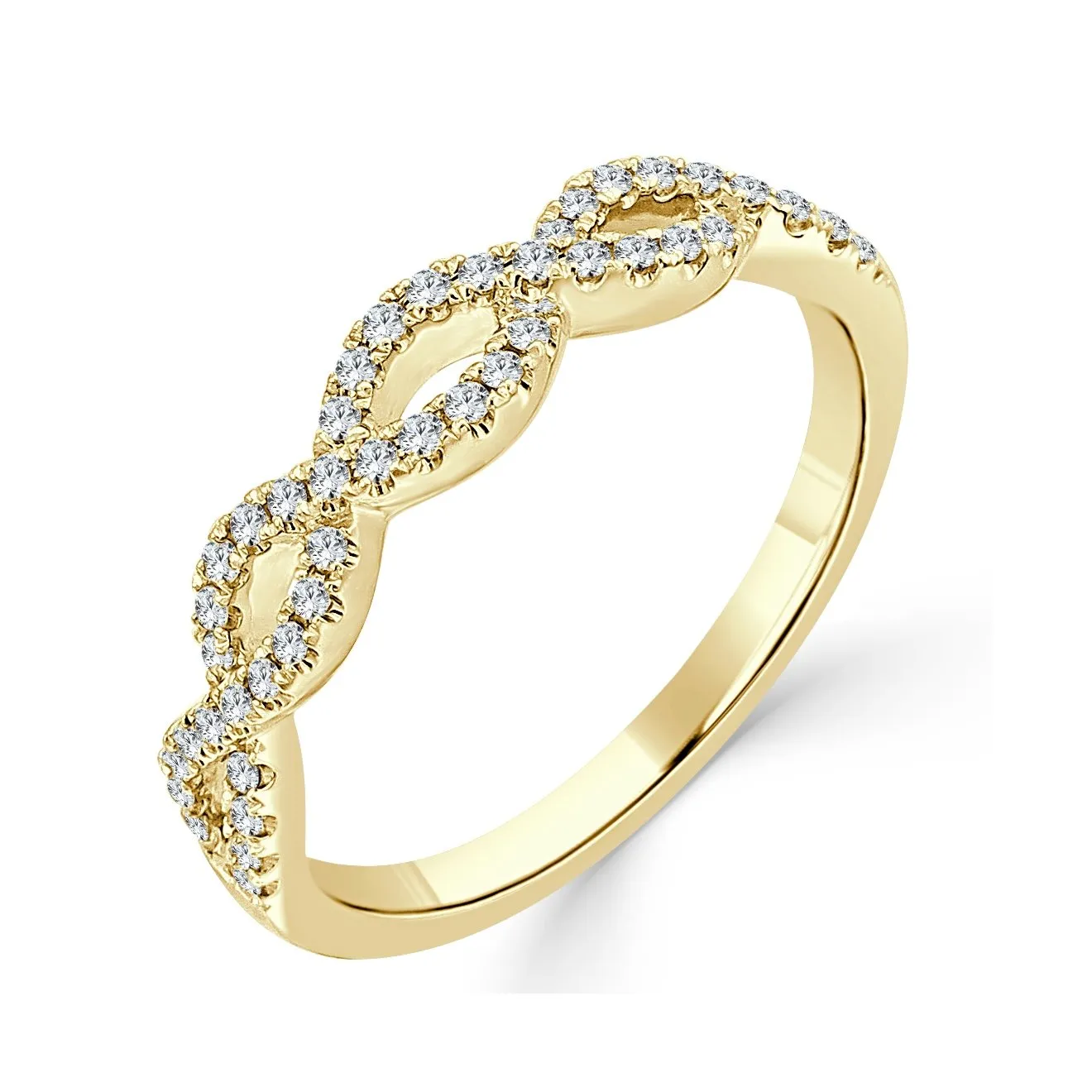 14k Gold & Diamond Twist Ring