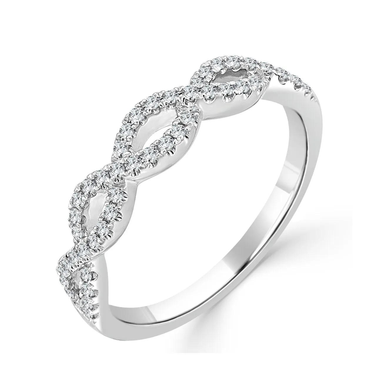 14k Gold & Diamond Twist Ring