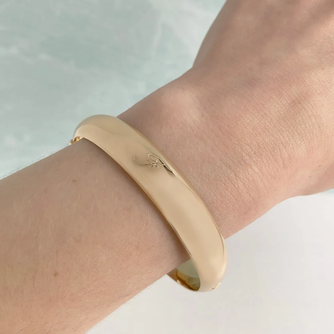 14K Gold-Filled Plain 12mm Bangle
