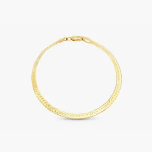 14k Gold Herringbone Bracelet, Henrietta SARAHELISE