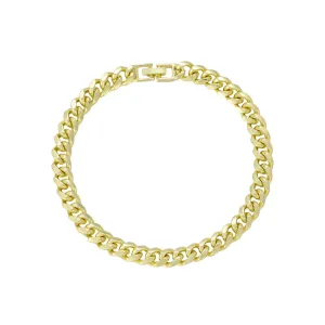 14k Gold Plated 10" 8mm Chunky Curb Chain Anklet