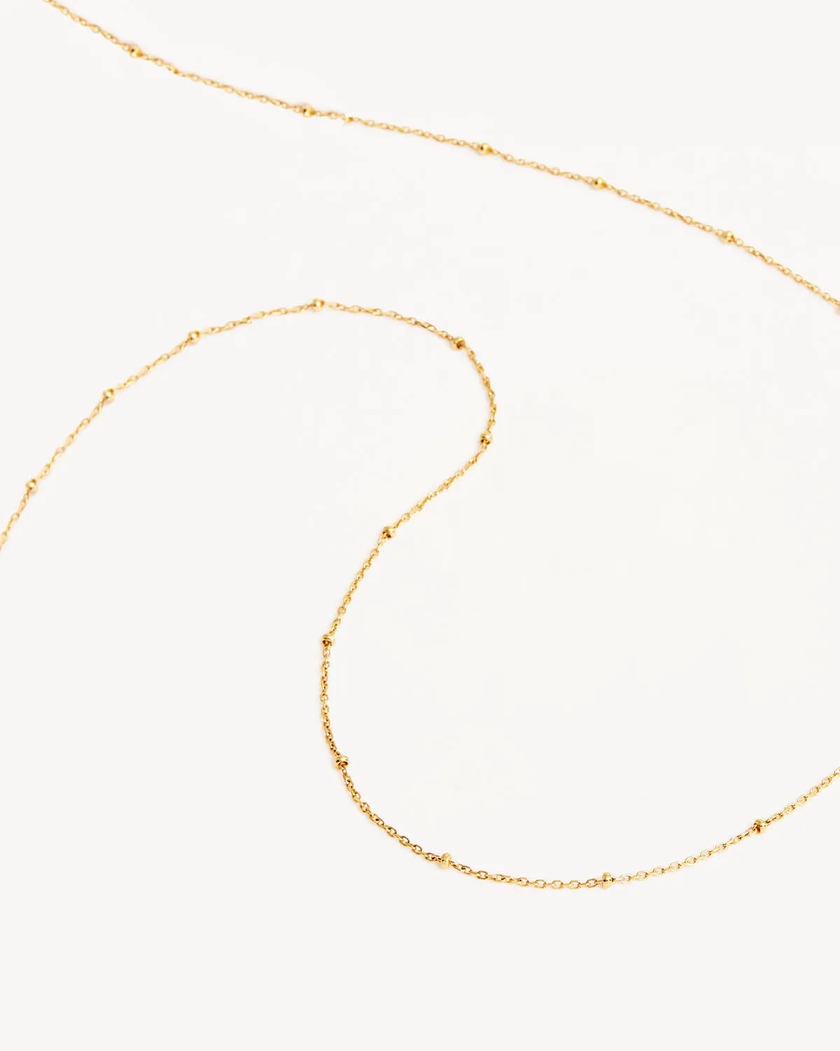14k Solid Gold 21 Ball Chain Necklace Bycharlotte