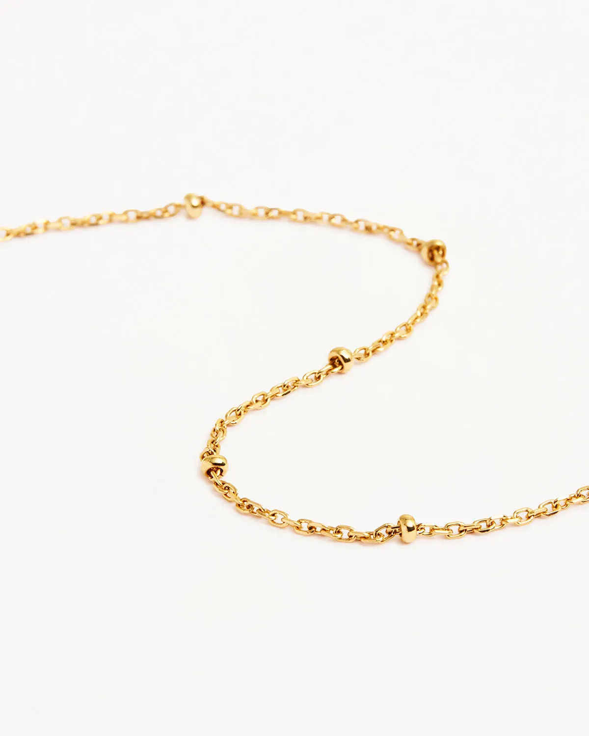 14k Solid Gold 21 Ball Chain Necklace Bycharlotte