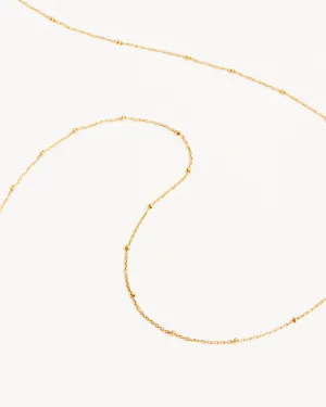 14k Solid Gold 21 Ball Chain Necklace Bycharlotte