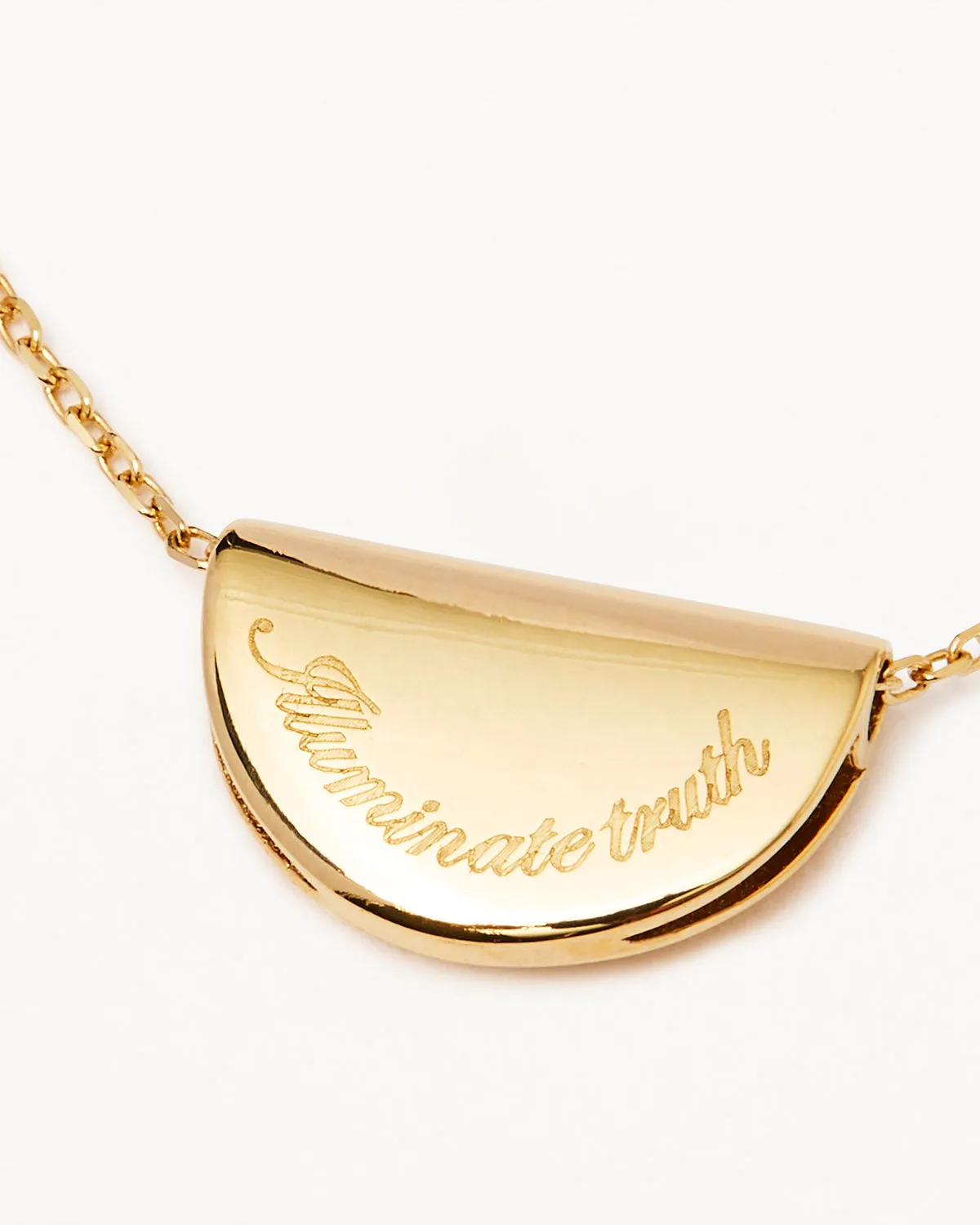 14k Solid Gold Lotus Birthstone Diamond Necklace - November - Citrine Bycharlotte