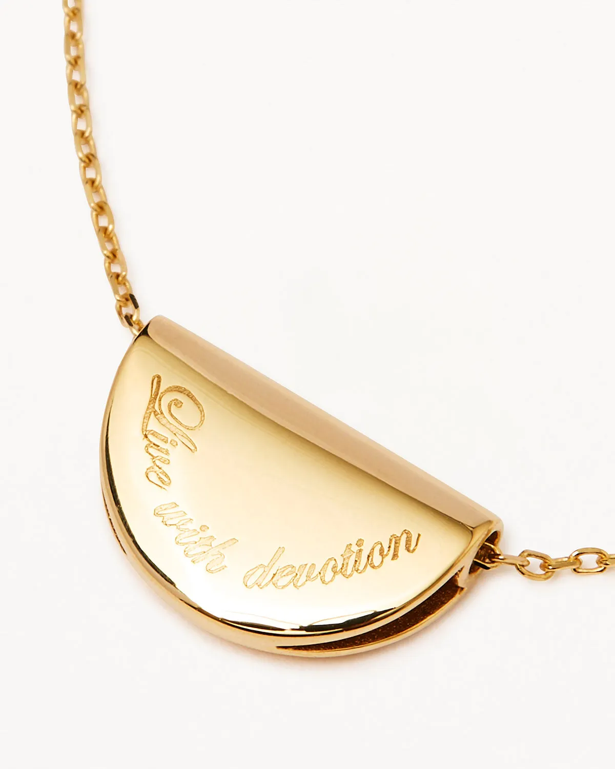 14k Solid Gold Lotus Birthstone Diamond Necklace - September - Sapphire Bycharlotte