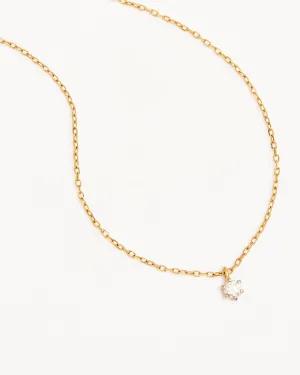 14k Solid Gold Sweet Droplet Diamond Necklace Bycharlotte