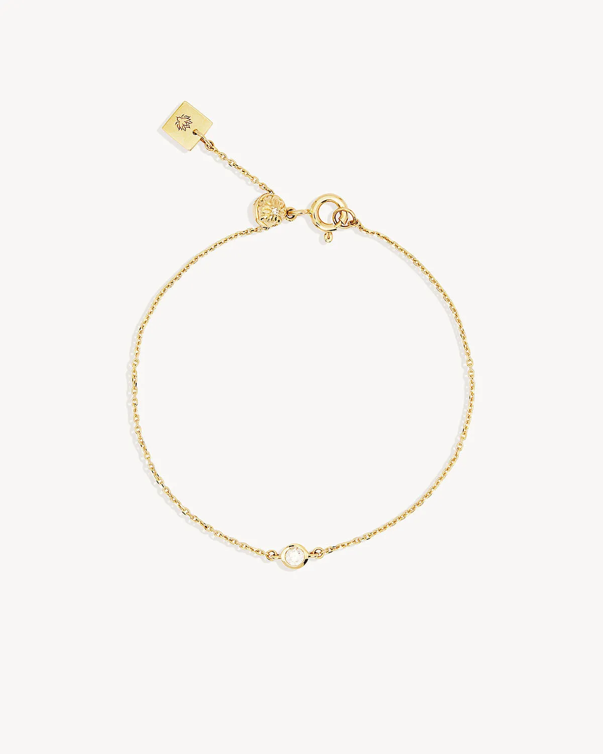 14k Solid Gold Water Drop Diamond Bracelet Bycharlotte