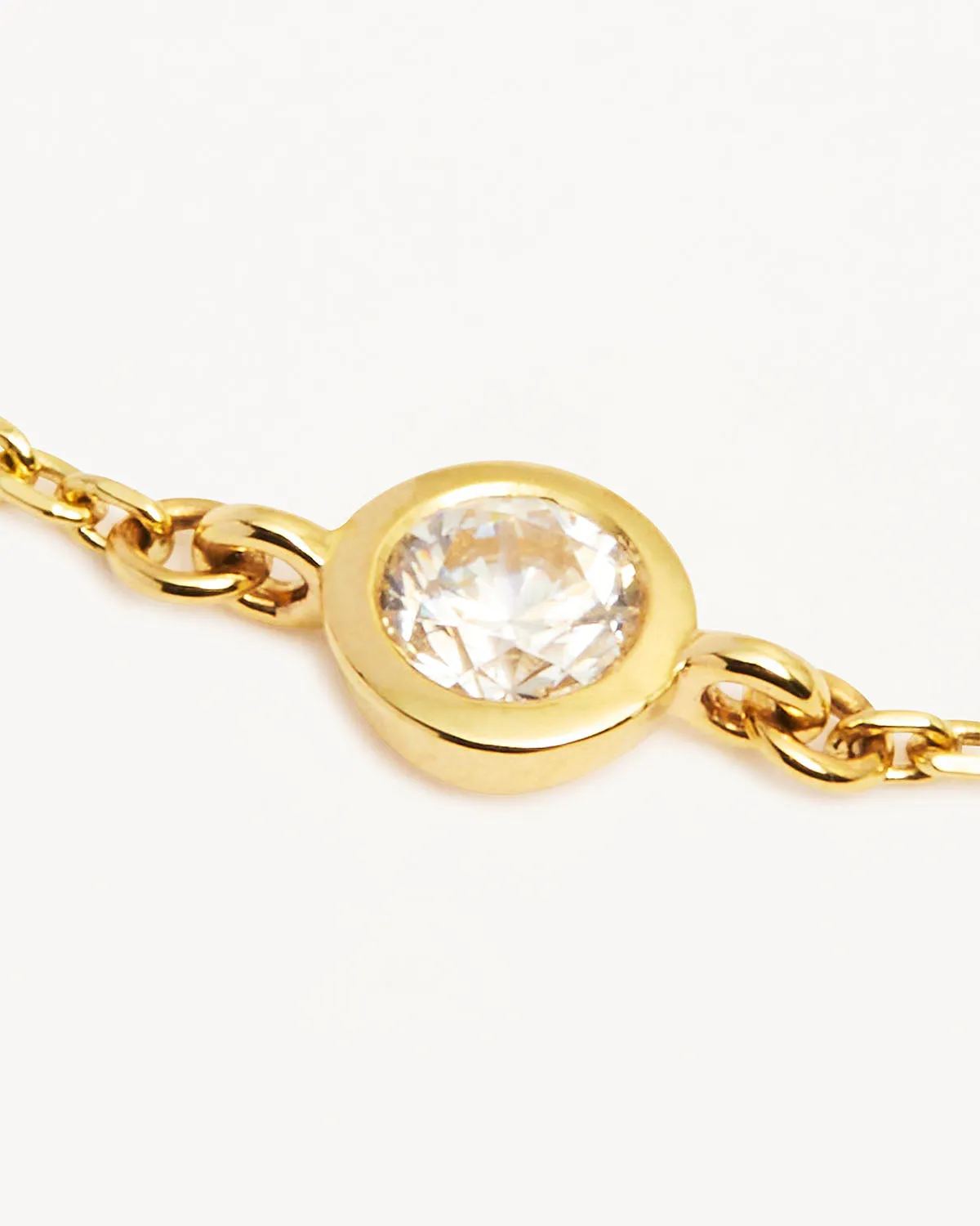 14k Solid Gold Water Drop Diamond Bracelet Bycharlotte