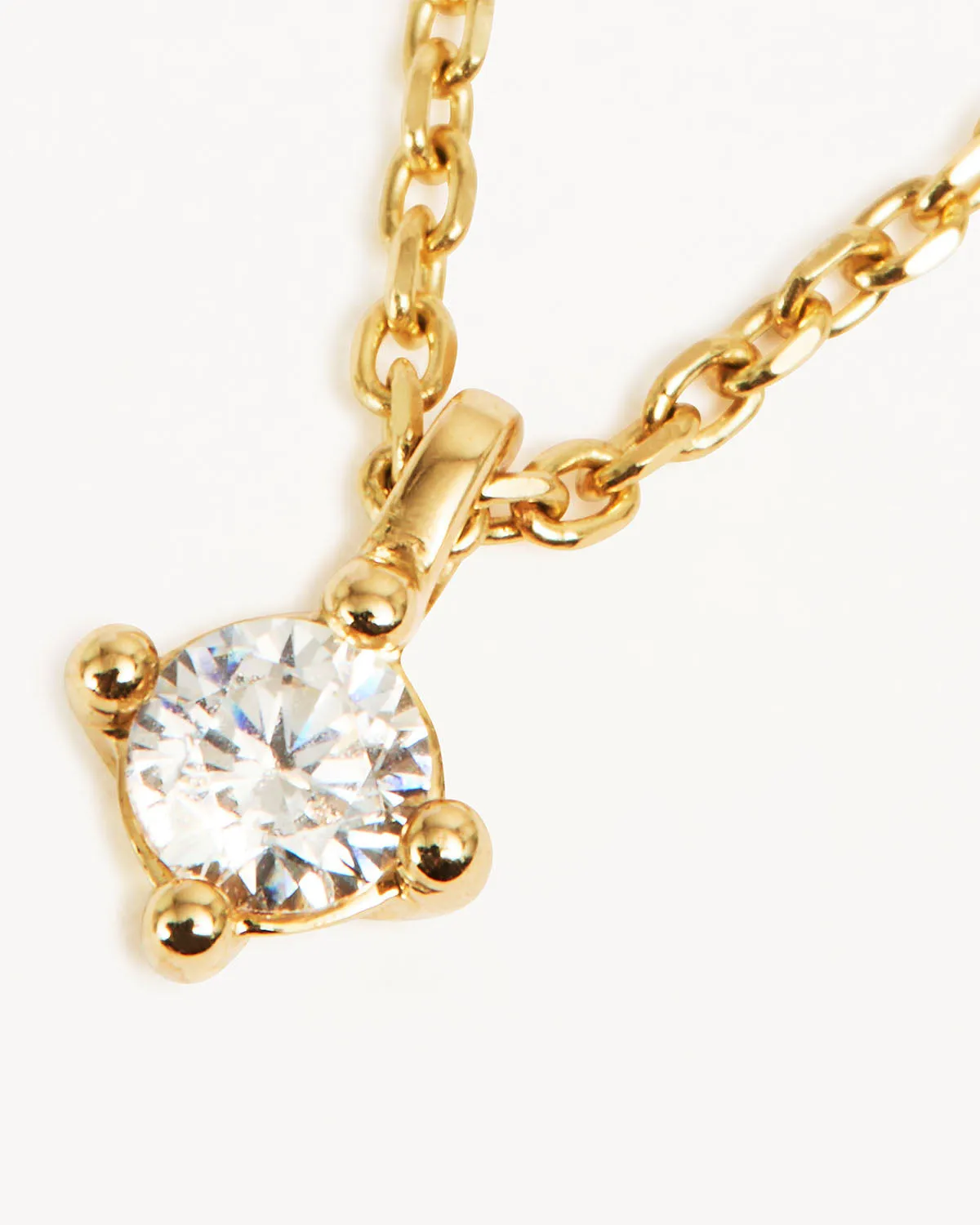 14k Solid Gold Water Drop Diamond Necklace Bycharlotte