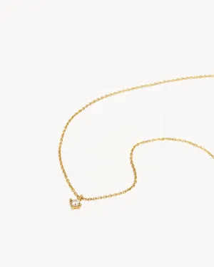 14k Solid Gold Water Drop Diamond Necklace Bycharlotte