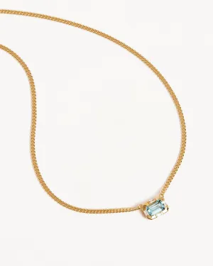 18k Gold Vermeil Calm Your Soul Topaz Curb Choker Bycharlotte