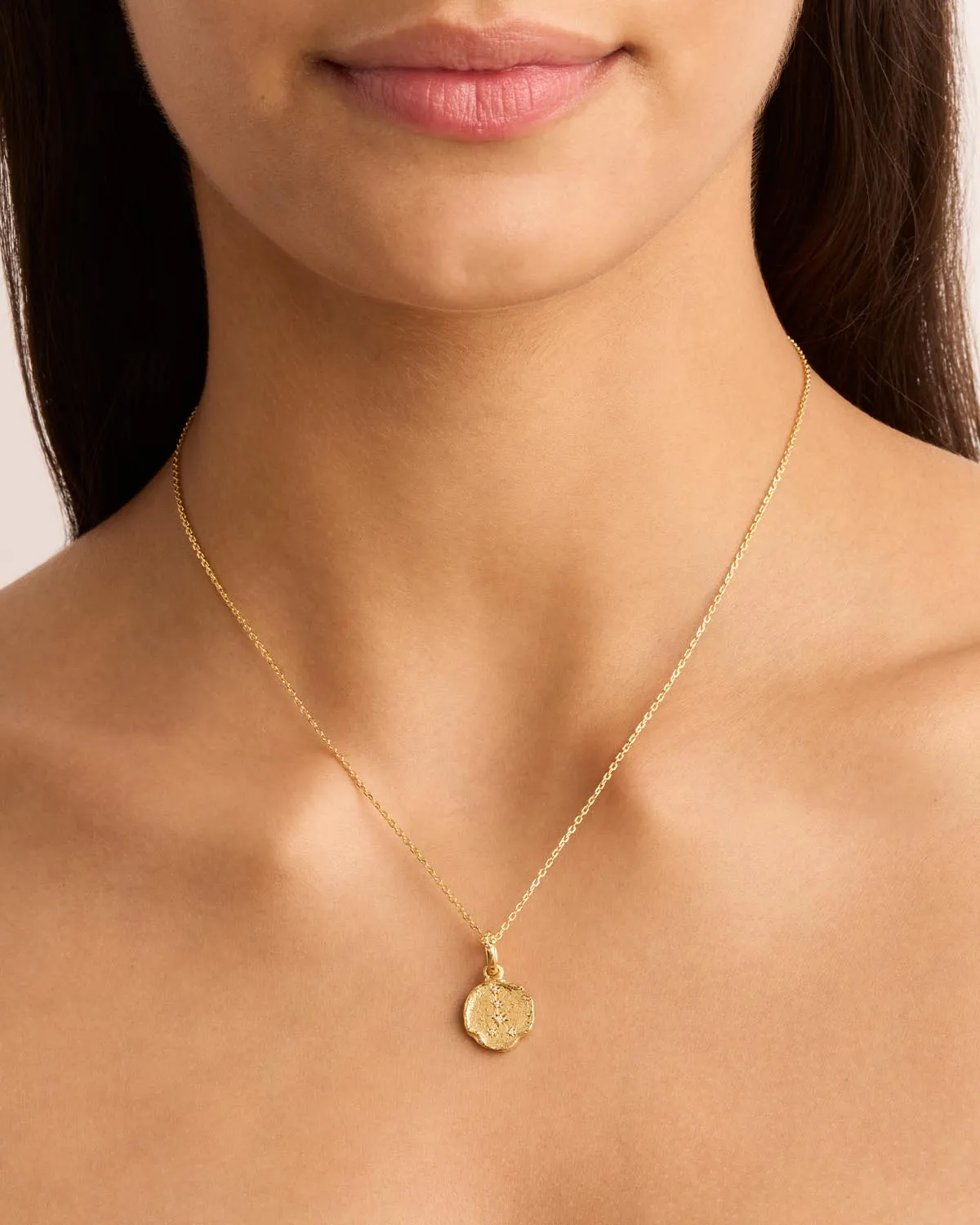 18k Gold Vermeil Cosmic Love Zodiac Annex Link Pendant - Cancer Bycharlotte