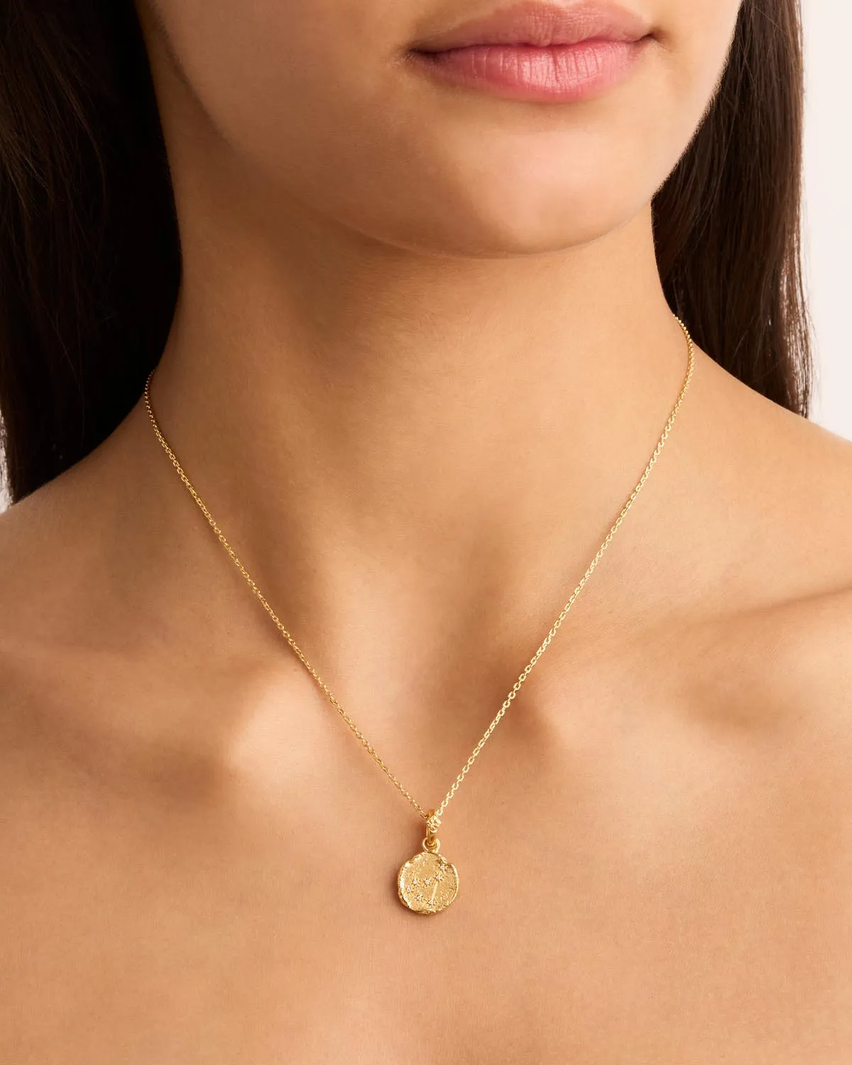 18k Gold Vermeil Cosmic Love Zodiac Annex Link Pendant - Capricorn Bycharlotte