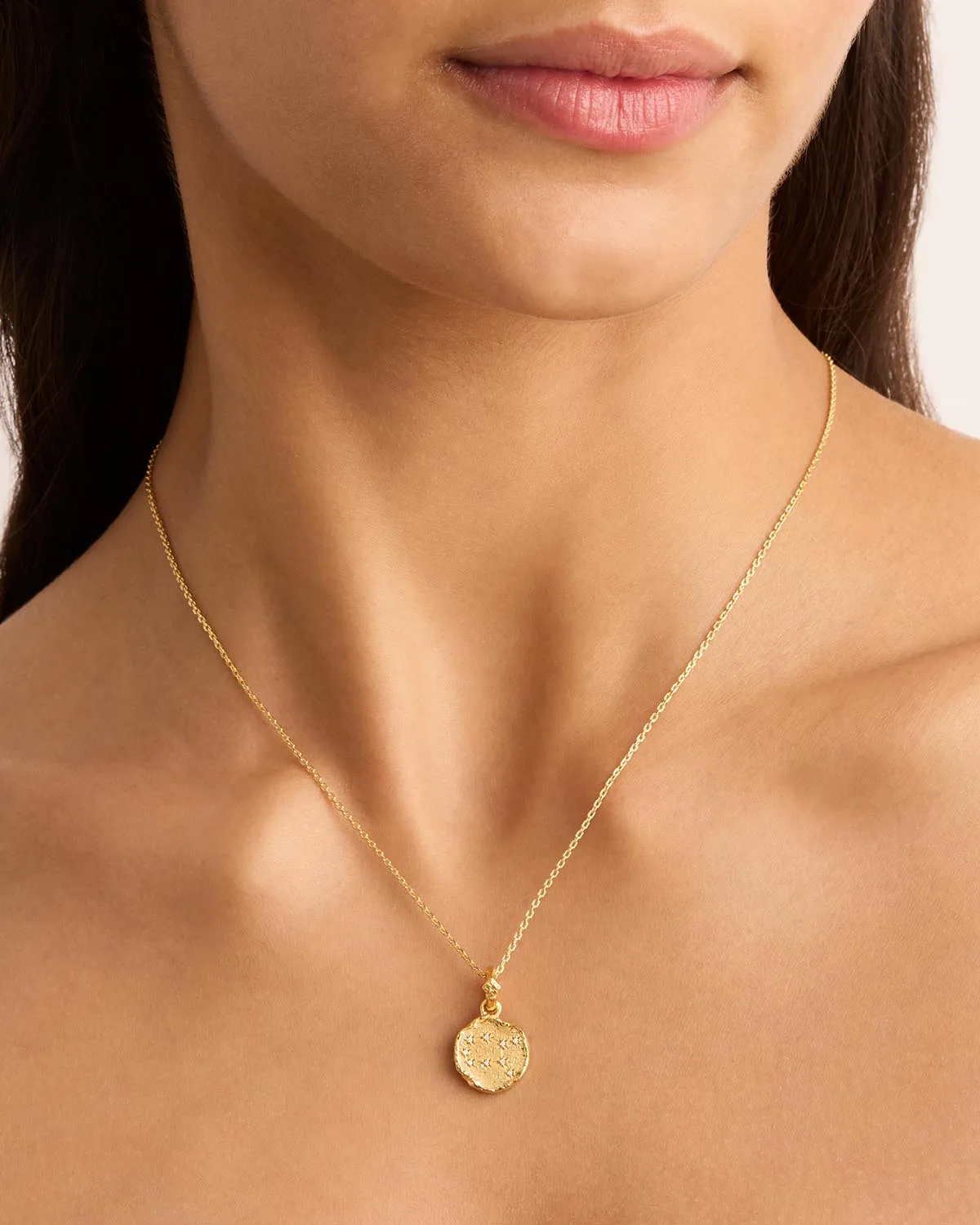 18k Gold Vermeil Cosmic Love Zodiac Annex Link Pendant - Gemini Bycharlotte