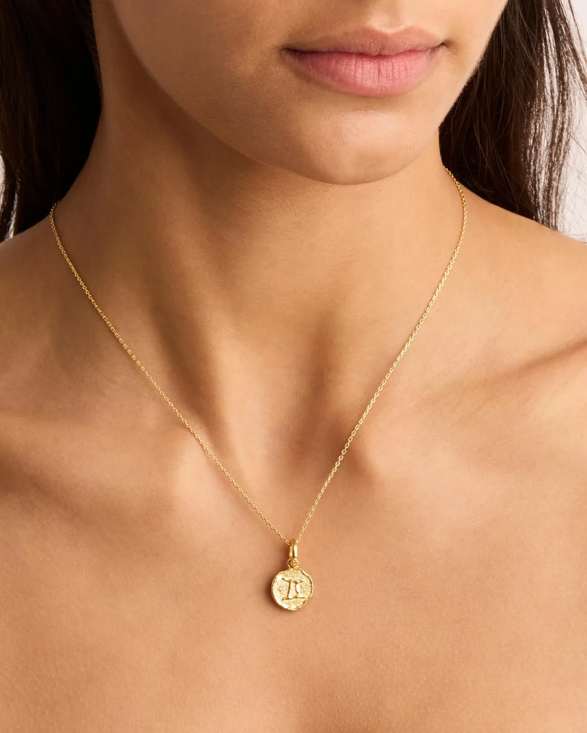 18k Gold Vermeil Cosmic Love Zodiac Annex Link Pendant - Gemini Bycharlotte