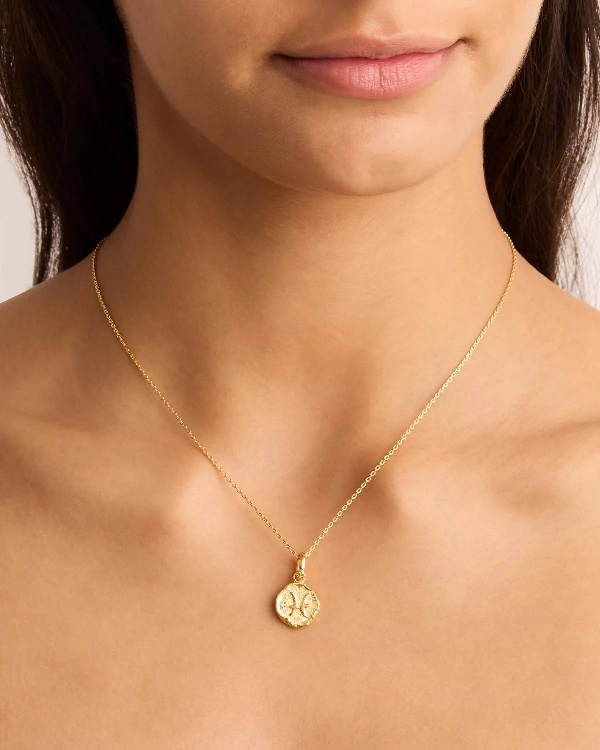 18k Gold Vermeil Cosmic Love Zodiac Annex Link Pendant - Pisces Bycharlotte