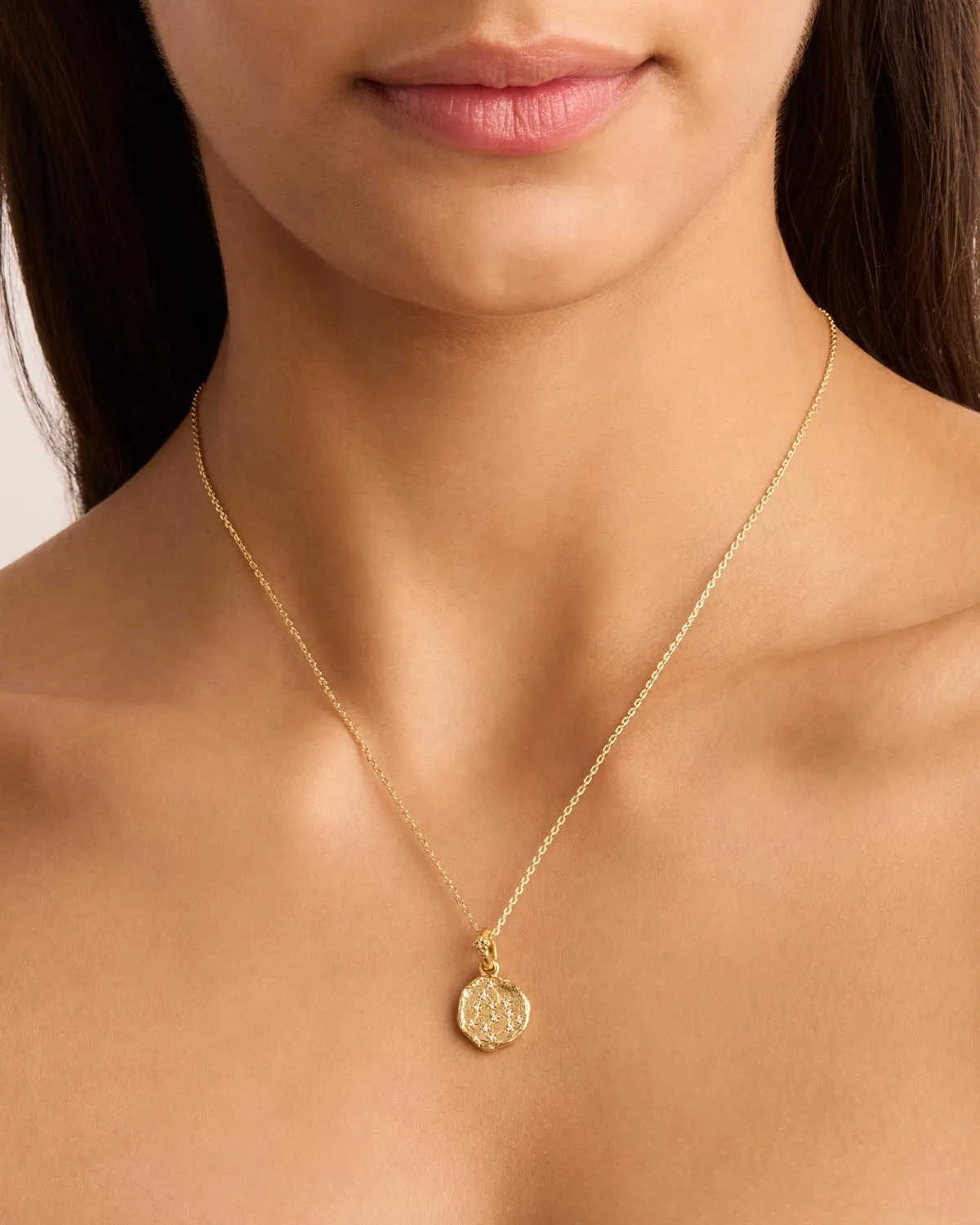 18k Gold Vermeil Cosmic Love Zodiac Annex Link Pendant - Sagittarius Bycharlotte