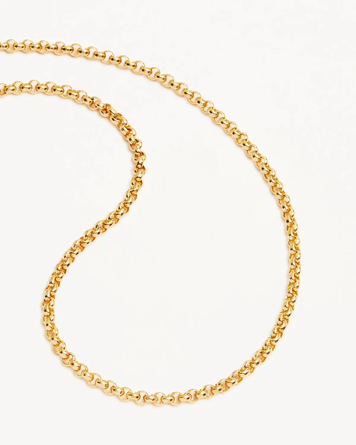 18k Gold Vermeil Gold 18" 3mm Belcher Chain Necklace Bycharlotte