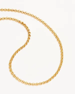 18k Gold Vermeil Gold 18" 3mm Belcher Chain Necklace Bycharlotte