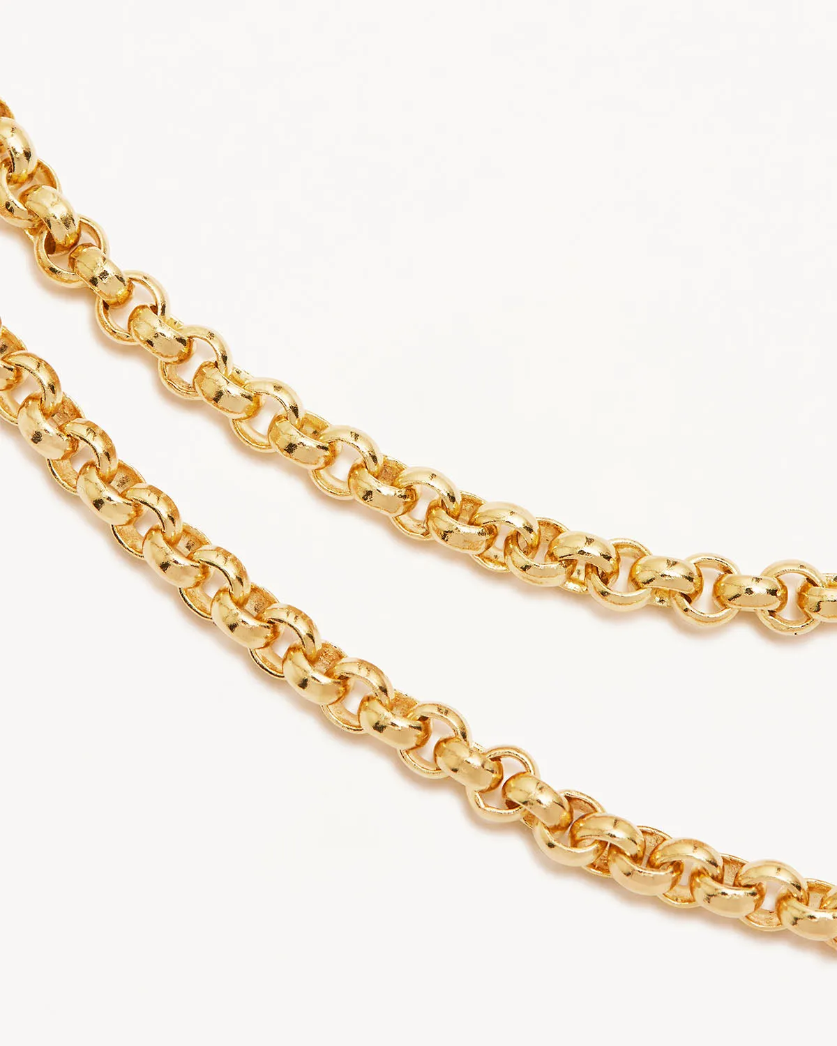 18k Gold Vermeil Gold 18" 3mm Belcher Chain Necklace Bycharlotte