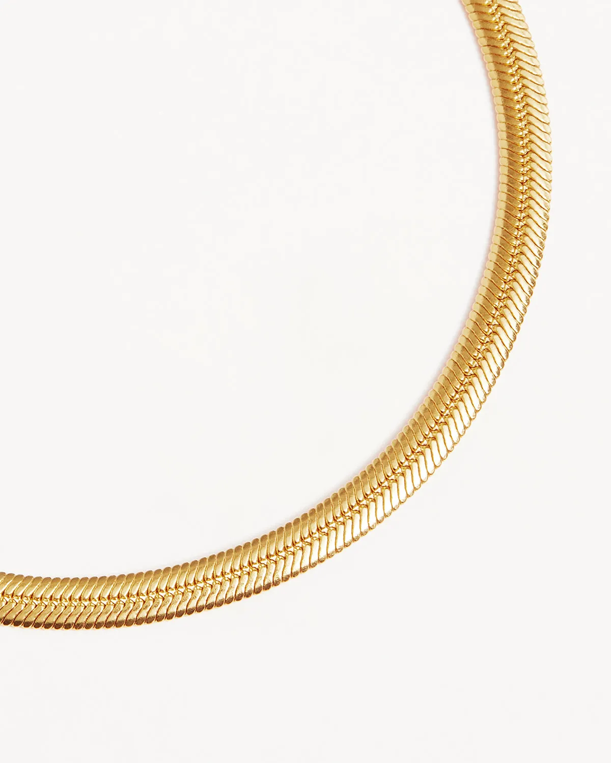 18k Gold Vermeil Herringbone Chain Bracelet Bycharlotte