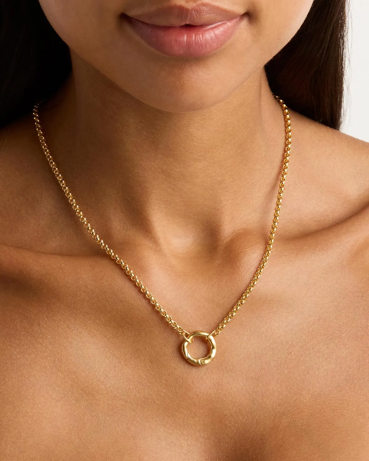 18k Gold Vermeil Horizon Annex Link Necklace Bycharlotte