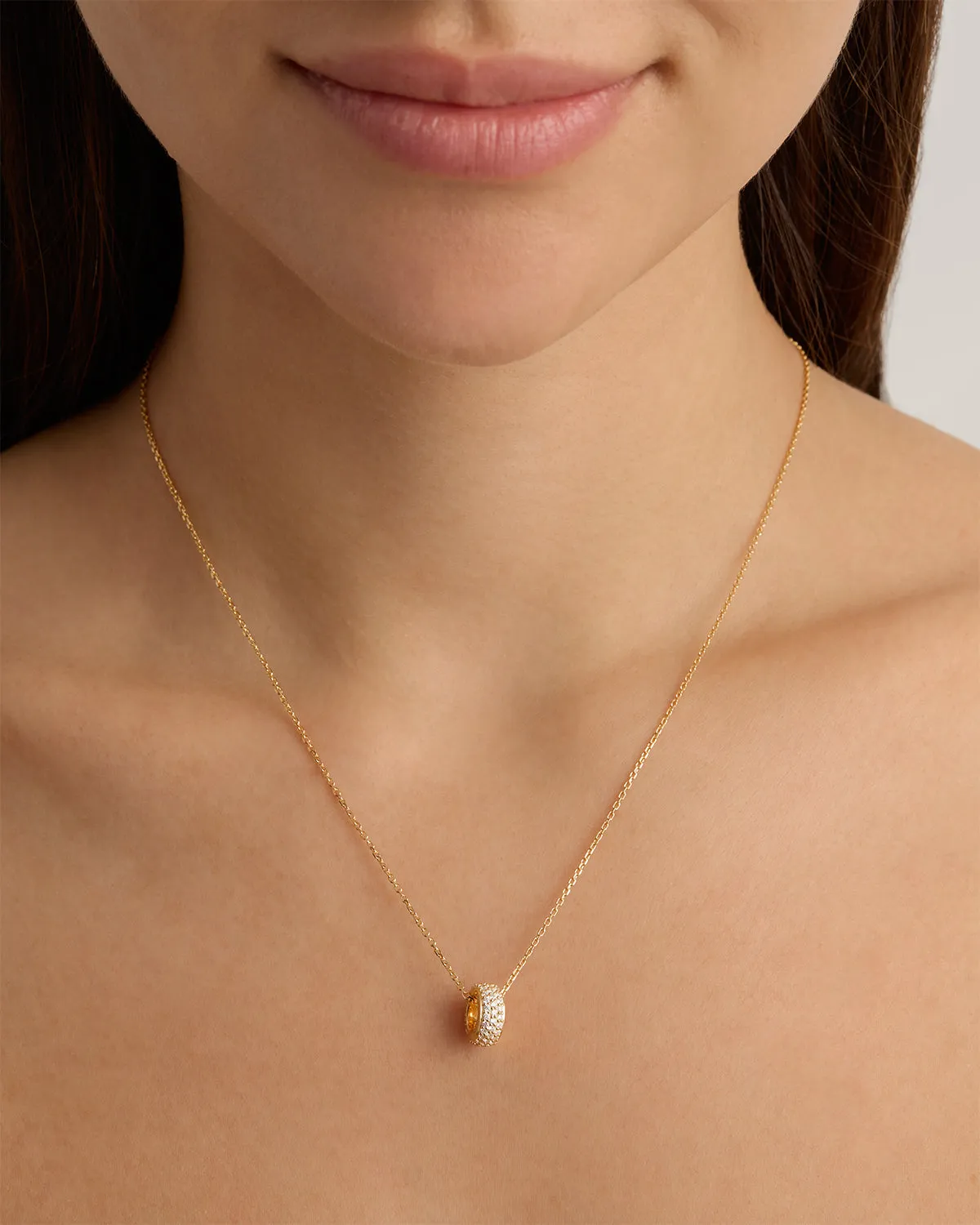 18k Gold Vermeil Live in Light Petal Charm Bycharlotte