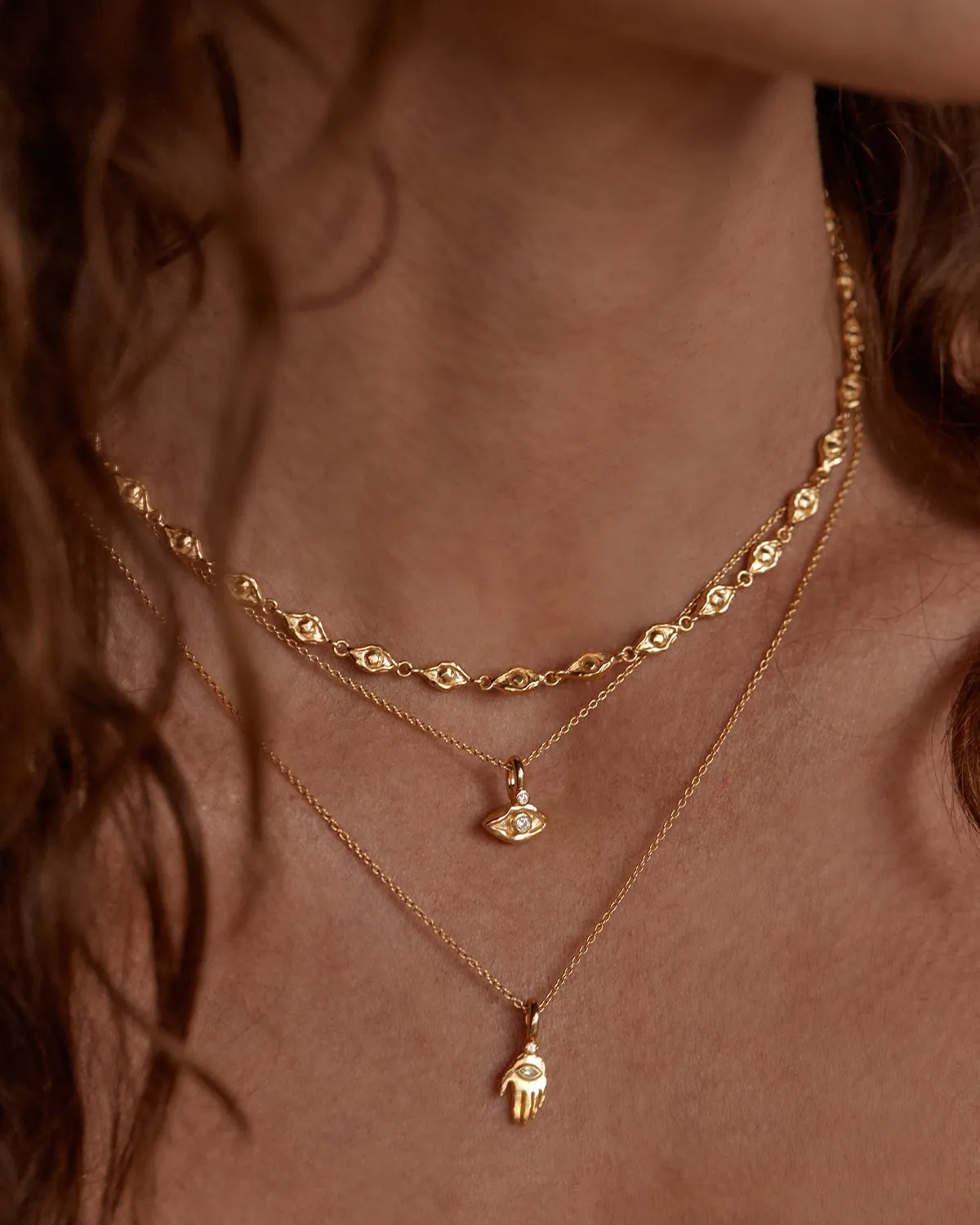 18k Gold Vermeil Lucky Eyes Choker Bycharlotte