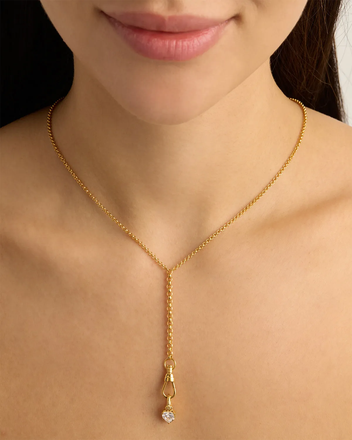 18k Gold Vermeil Radiant Heart Annex Link Pendant Bycharlotte