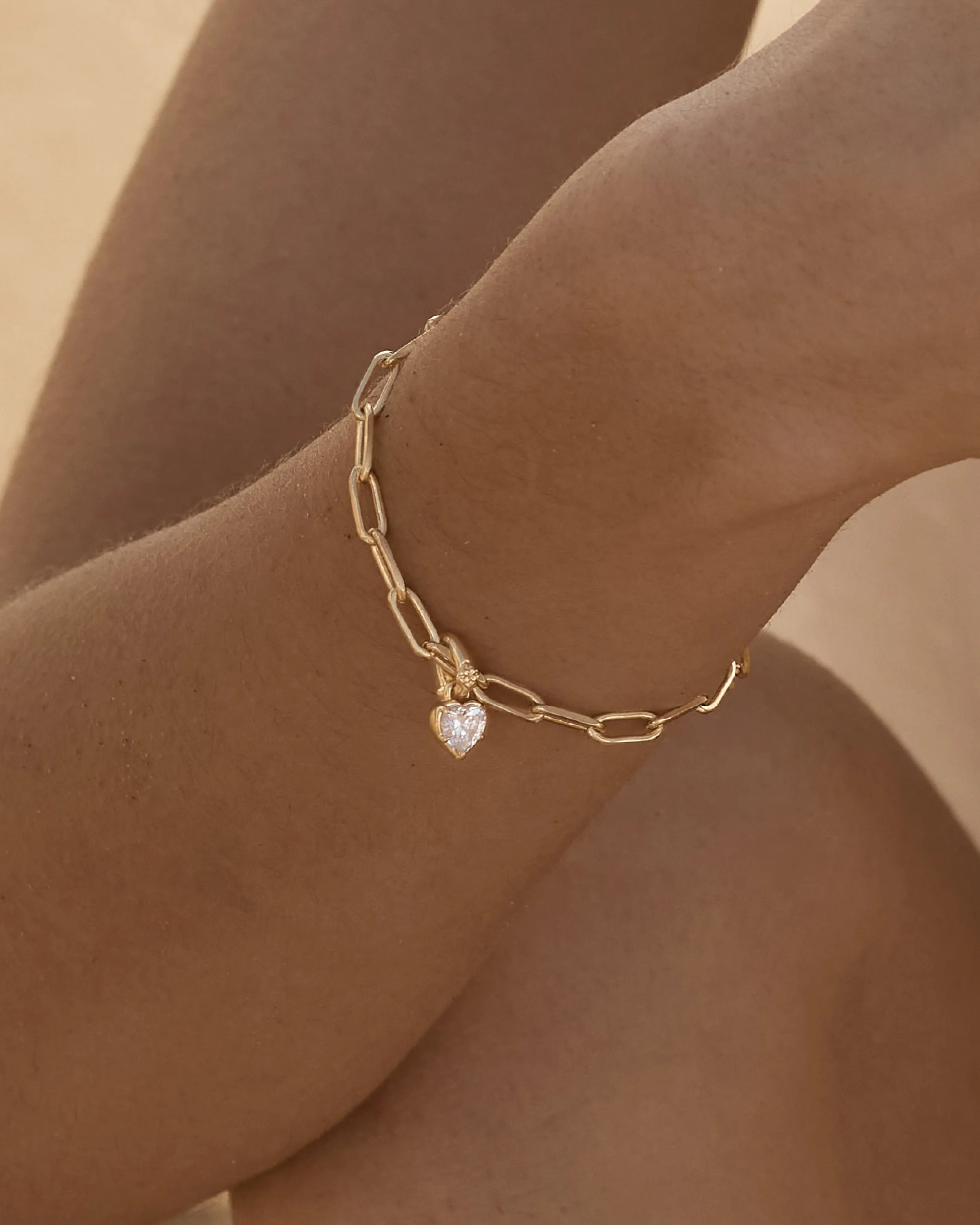 18k Gold Vermeil Radiant Heart Annex Link Pendant Bycharlotte
