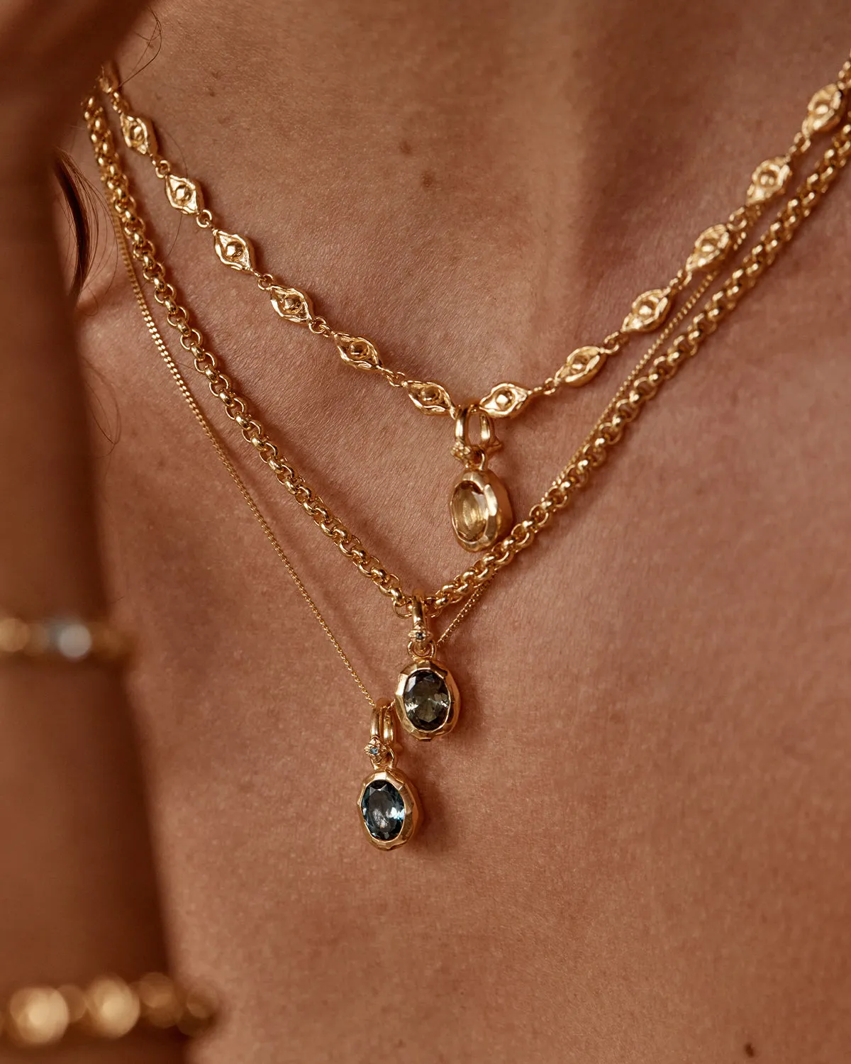 18k Gold Vermeil Sacred Jewel Pendant - Forest Bycharlotte