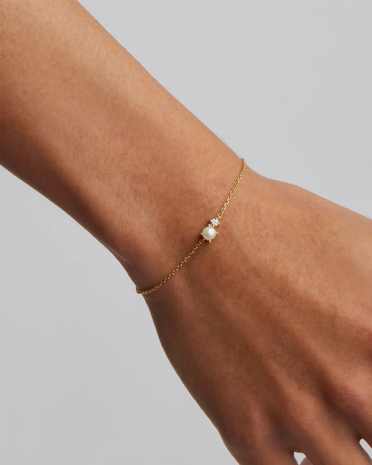 18k Gold Vermeil Serenely Yours Pearl Bracelet Bycharlotte