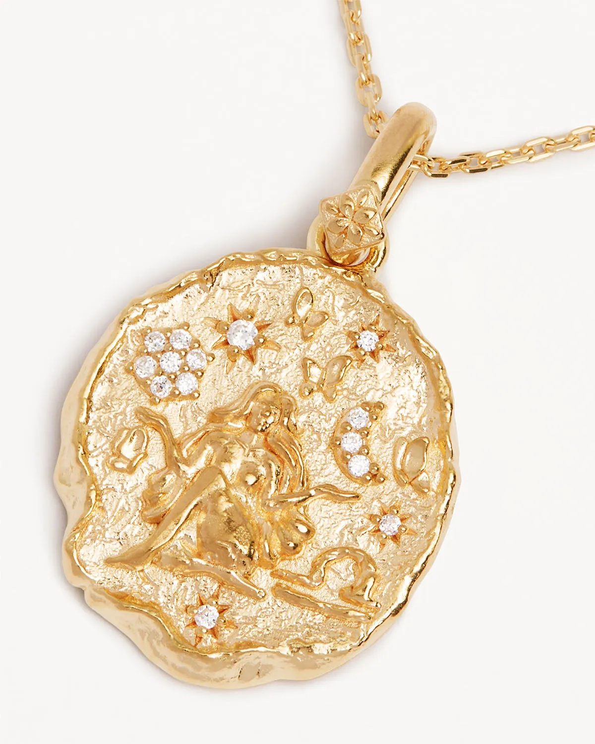 18k Gold Vermeil She is Zodiac Necklace - Libra Bycharlotte