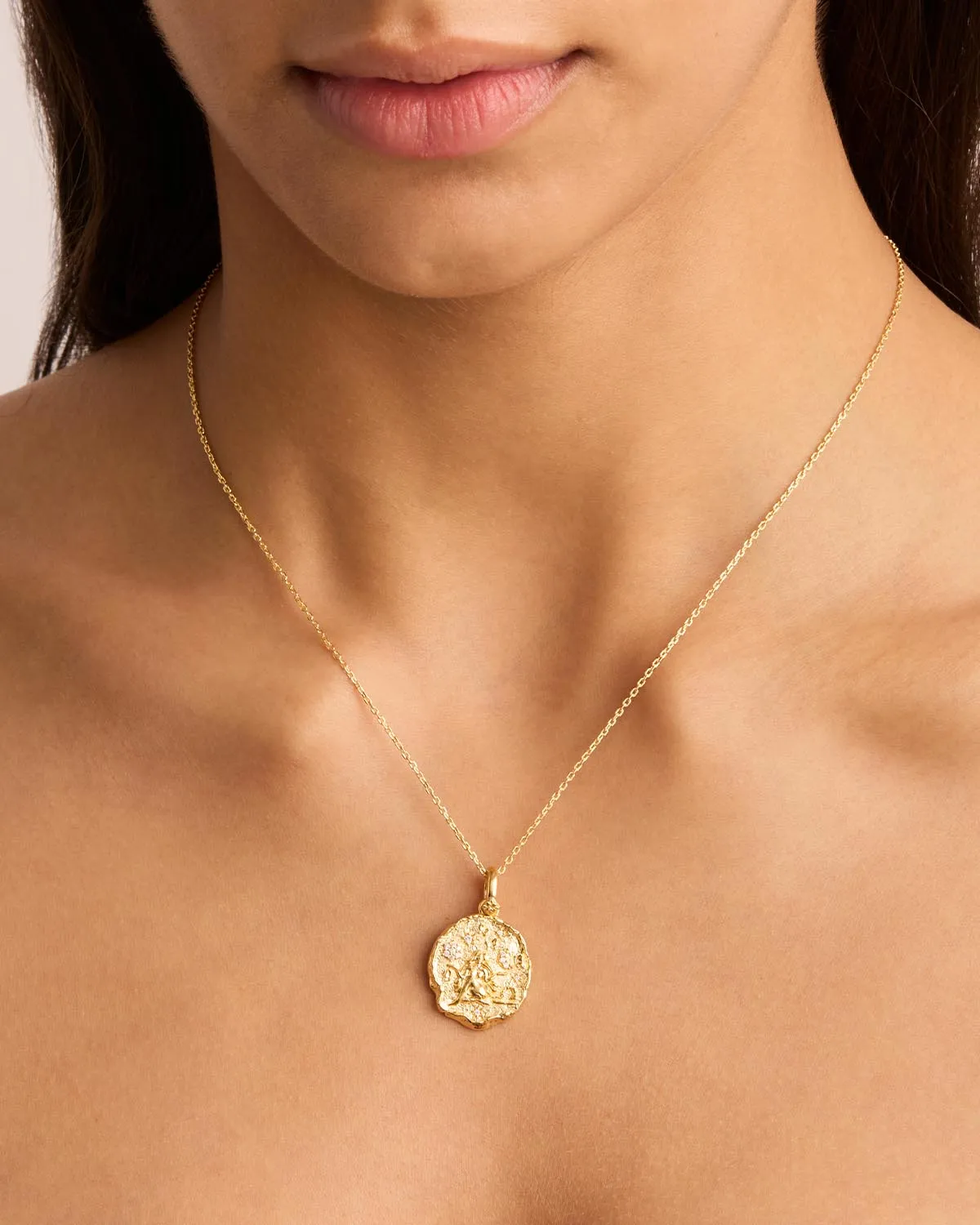 18k Gold Vermeil She is Zodiac Necklace - Libra Bycharlotte