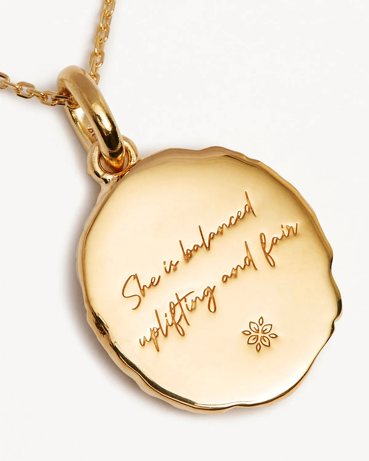 18k Gold Vermeil She is Zodiac Necklace - Libra Bycharlotte
