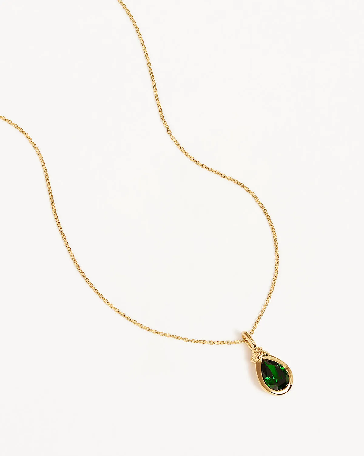 18k Gold Vermeil Soul Searching Necklace - Ocean Green Bycharlotte