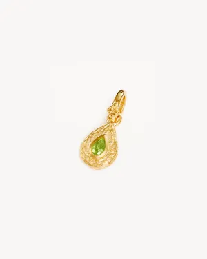 18k Gold Vermeil With Love Birthstone Annex Link Pendant - August Bycharlotte