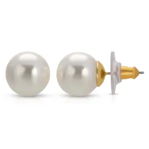 1928 Bridal 12mm Faux Pearl Button Earrings 1928 Jewelry
