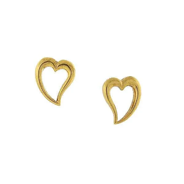 1928 Jewelry Open Heart Stud Earrings 1928 Jewelry