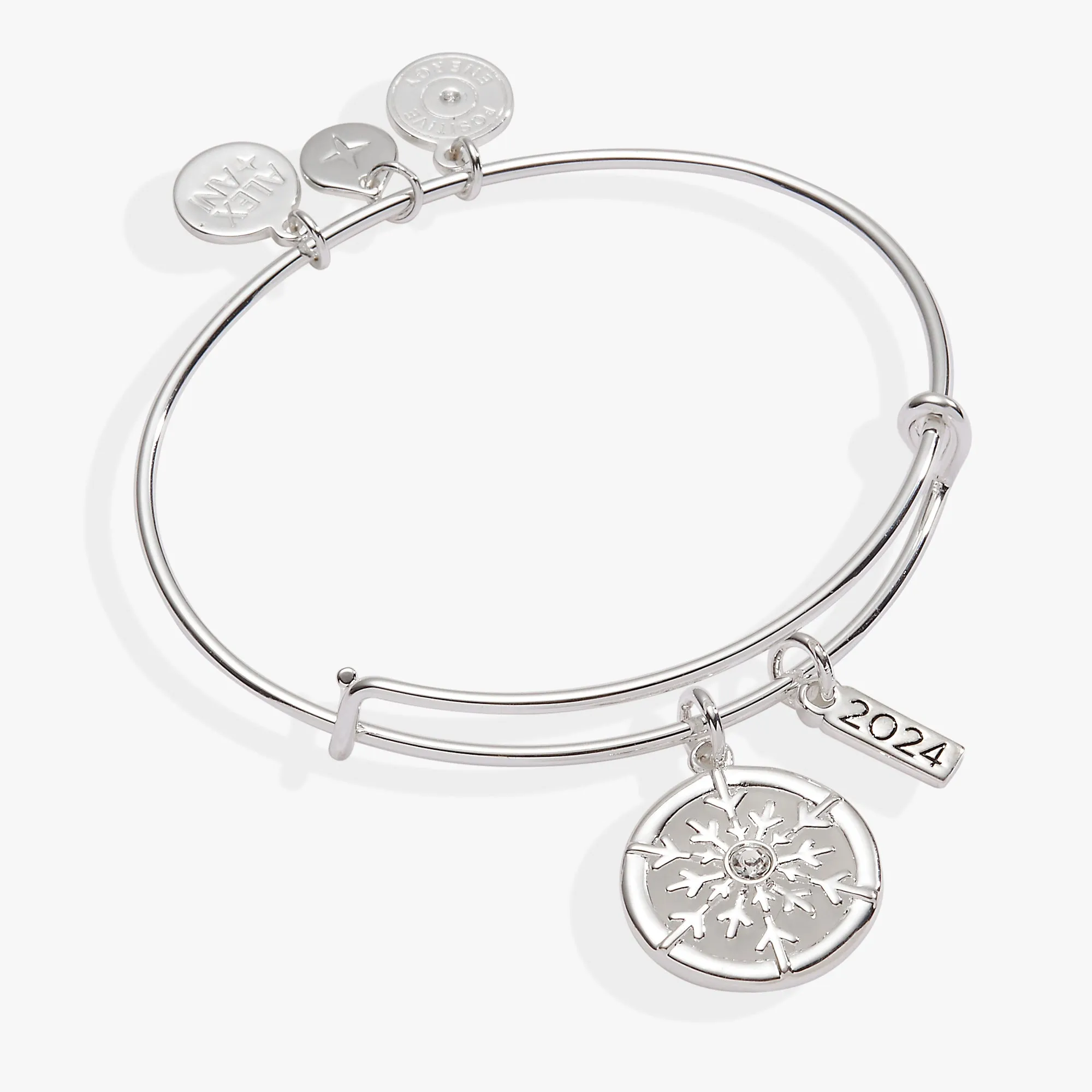 2024 Frosted Snowflake Charm Bangle