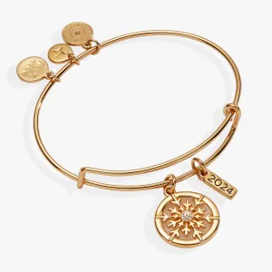 2024 Frosted Snowflake Charm Bangle