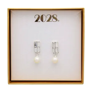 2028 Jewelry Crystal And 8Mmm Faux Pearl Drop Earrings 1928 Jewelry