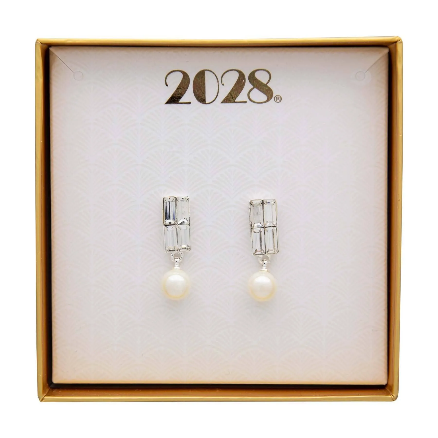 2028 Jewelry Crystal And 8Mmm Faux Pearl Drop Earrings 1928 Jewelry