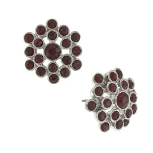 2028 Jewelry Purple Amethyst Button Earrings 1928 Jewelry