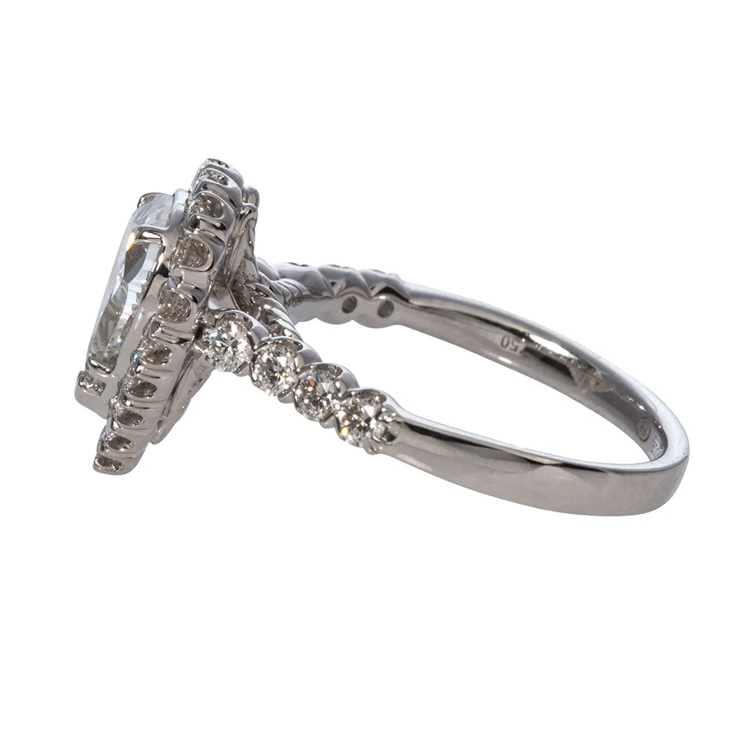 2.22ctw LAmour Crisscut Pear Diamond Halo Engagement Ring Croghans