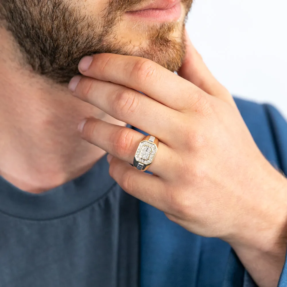 9ct Yellow Gold 1/2 Carat Diamonds Mens Ring Shiels