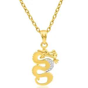9ct Yellow Gold Diamond Dragon Pendant Shiels
