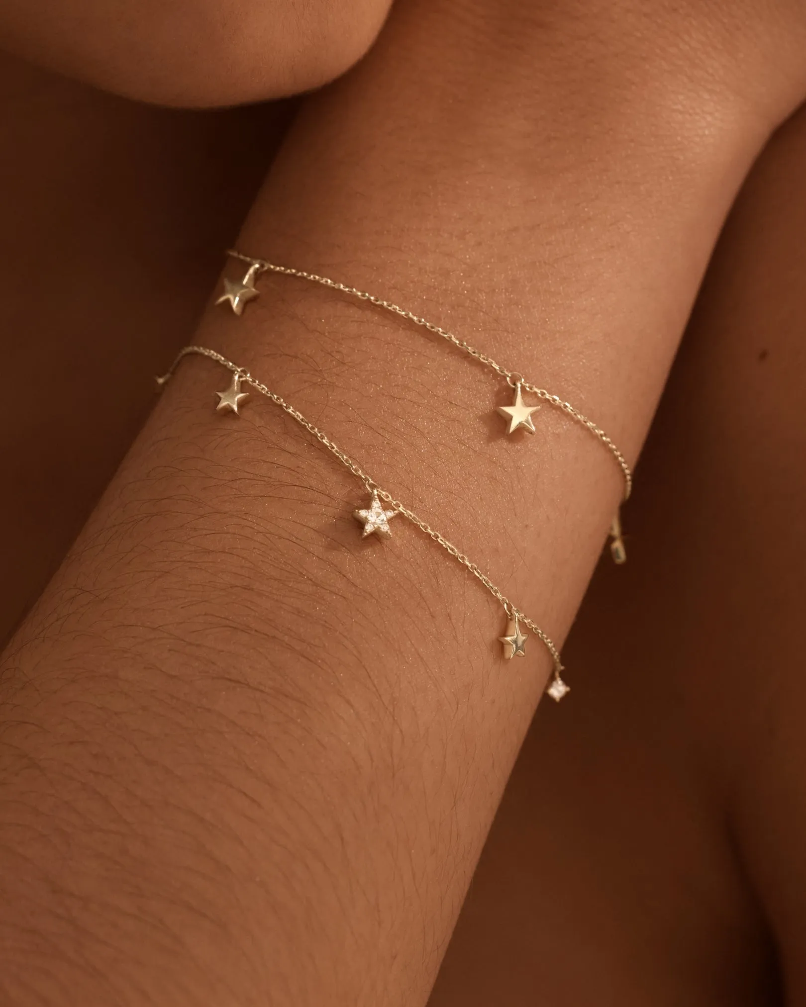 9k Solid Gold Stargazer Lab-Grown Diamond Bracelet Bycharlotte