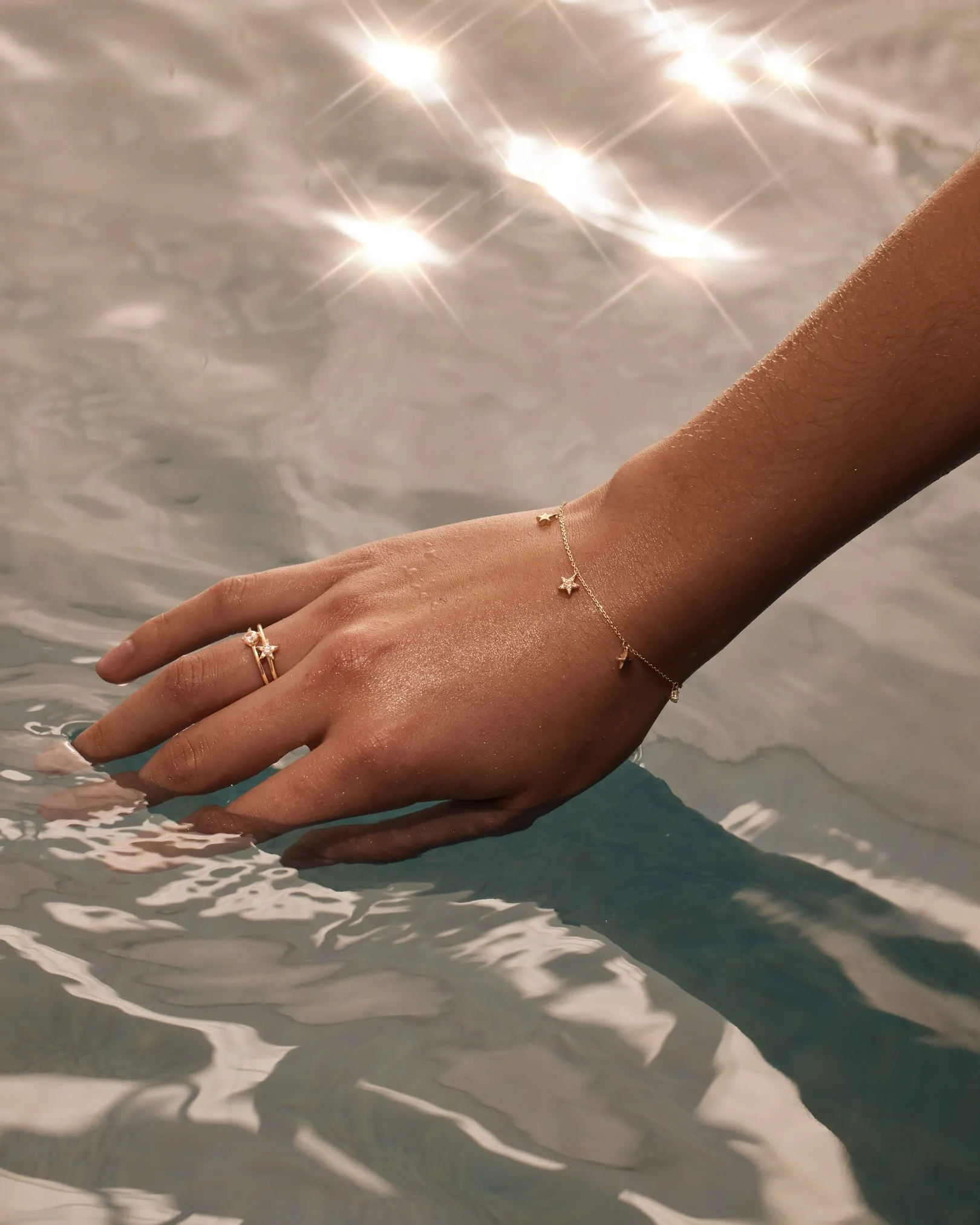 9k Solid Gold Stargazer Lab-Grown Diamond Bracelet Bycharlotte